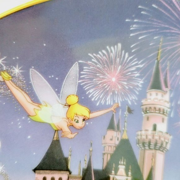 Disney's Sleeping Beauty Castle Anniversary Plate, Disneyland 1955-95 Tinkerbell - Picture 4 of 10